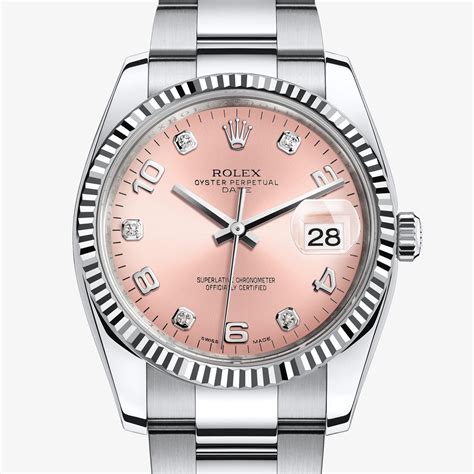 rolex date 34mm acciaio